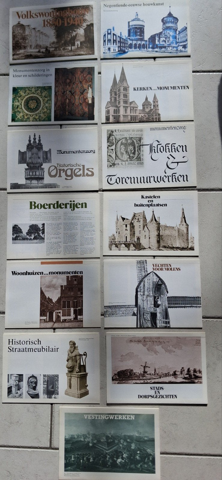 Coll. folders/posters over monumenten architectuur compl. 3-, Ophalen of Verzenden, Gelezen, Diverse auteurs, Catalogus