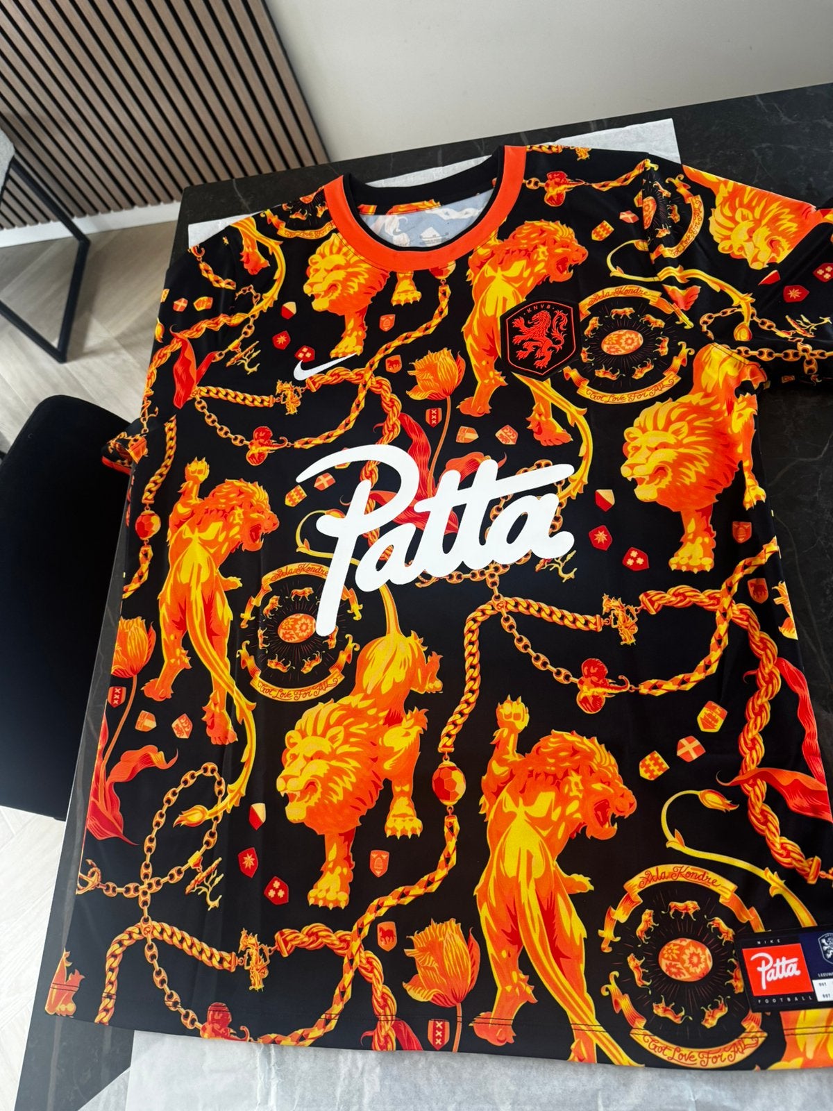 Patta x Nike Voetbalshirt - Zwart/Oranje Leeuw XL, Ophalen of Verzenden, Nieuw, Overige maten, Zwart