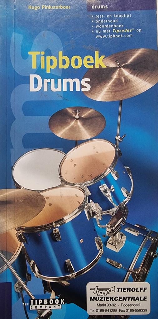Tipboek Drums. Hugo Pinksterboer. Met tipcodes., Drums of Percussie, Ophalen of Verzenden, Zo goed als nieuw, Thema