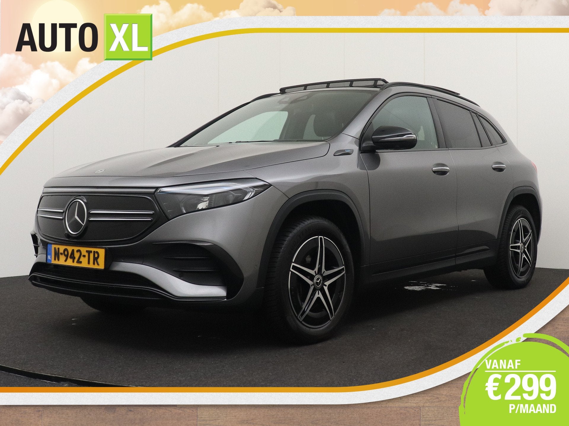 Mercedes-Benz EQA 250 AMG+ 67 kWh (95%SOH) Pano-Dak Burmeste, Auto's, Gebruikt, 190 pk, SUV of Terreinwagen, Zilver of Grijs