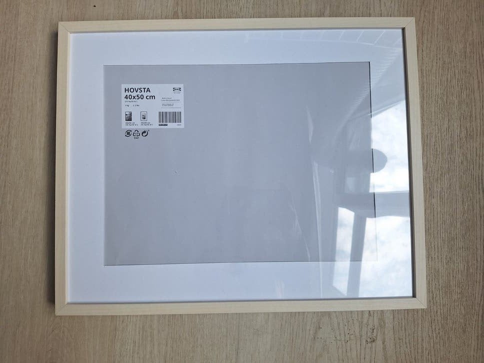 IKEA HOVSTA Fotolijst 40x50 cm - Licht Hout, Ophalen, Zo goed als nieuw, Hout, Fotolijst