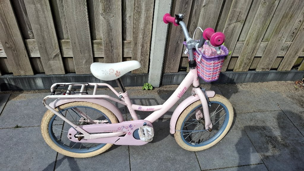 Roze kinderfiets 16inc, Ophalen, Terugtraprem, Gebruikt, Volare