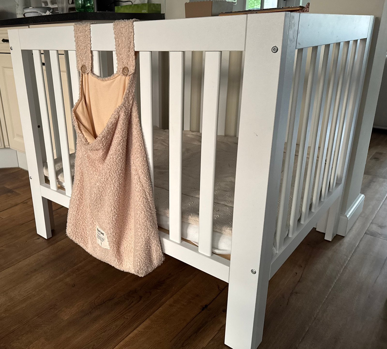 Baby box 95x80 cm wit, Ophalen, Zo goed als nieuw, Rechthoekig, In hoogte verstelbaar