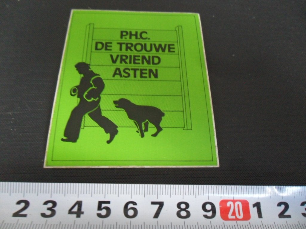 sticker Asten P.H.C. De Trouwe Vriend politie Honden *, Ophalen, Zo goed als nieuw