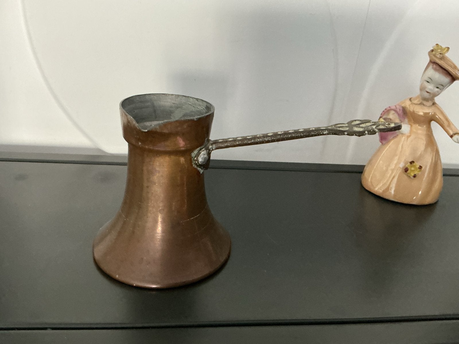 Antieke koperen Turkse koffiepot (cezve), Ophalen of Verzenden, Koper