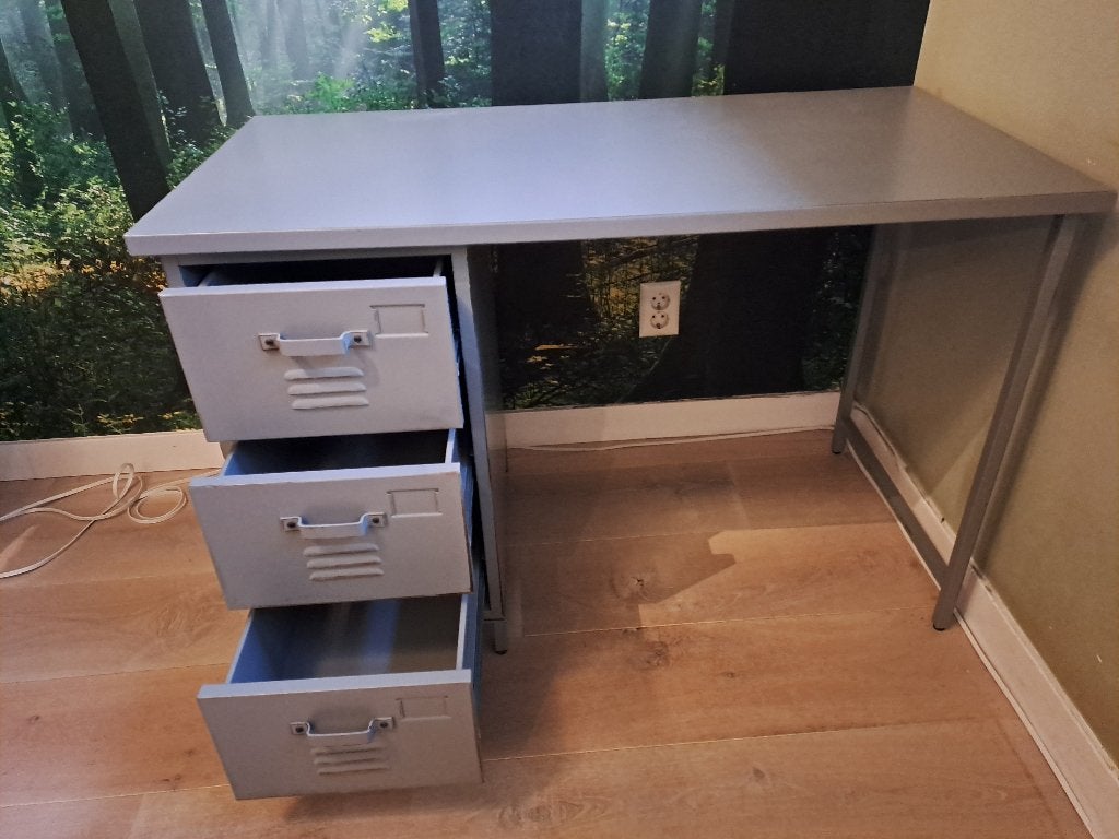 WOOOD bureau " Max", Ophalen, 110 cm, Met lades, Metaal