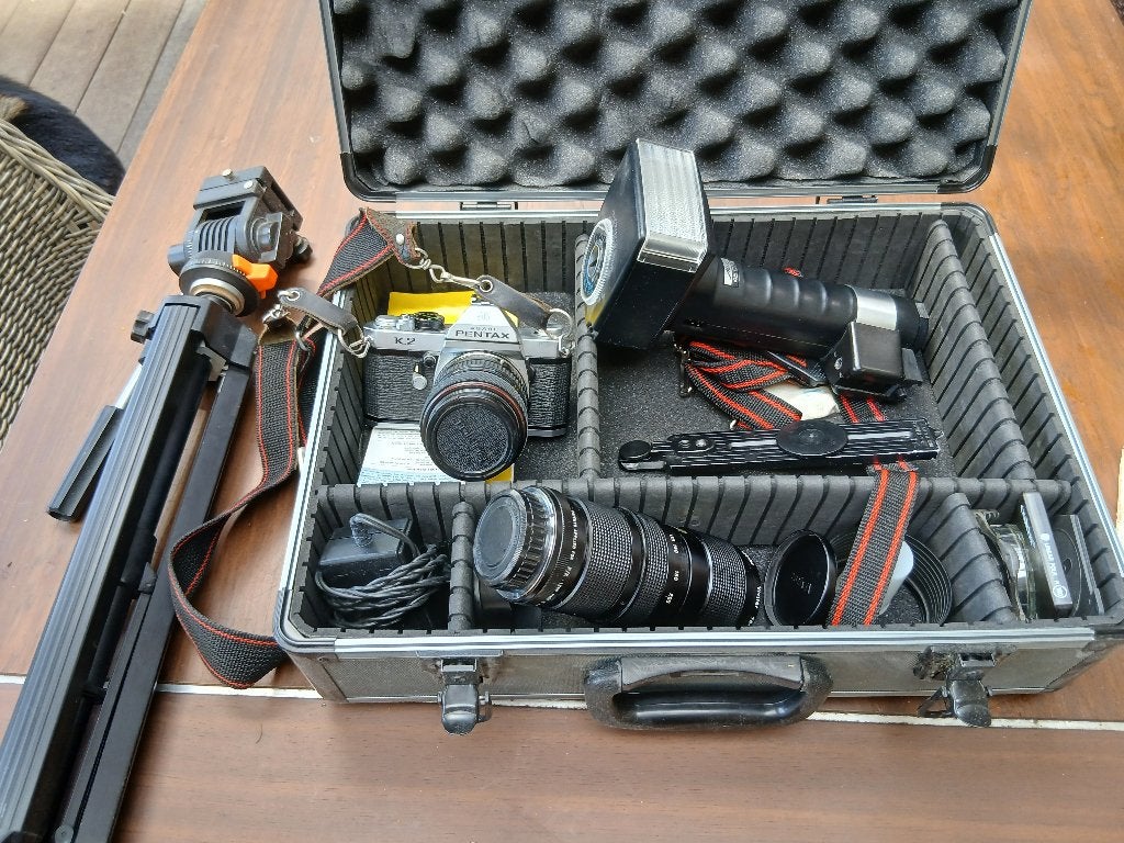 fotocamera Pentax K2 met Miranda 52 mm lens , flitser e.d., Ophalen, Zo goed als nieuw, Spiegelreflex, Pentax