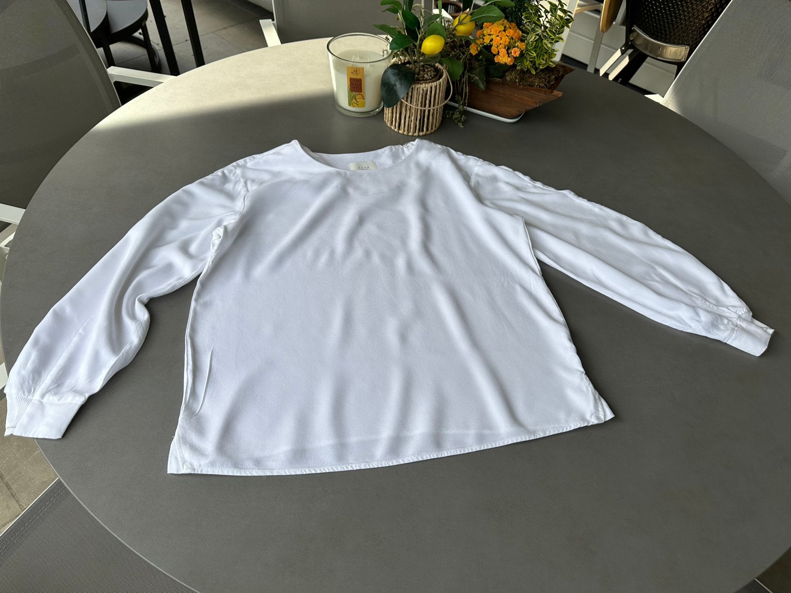 Witte Yaya top, maat 42, Verzenden, Wit, Maat 42/44 (L), Zo goed als nieuw