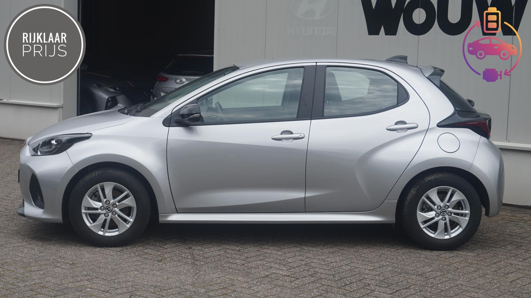 Mazda 2 Hybrid 1.5 Apple Carplay/Android Auto | Rijklaarprij, Auto's, Mazda, Gebruikt, 4 kWh, 1490 cc, Bedrijf