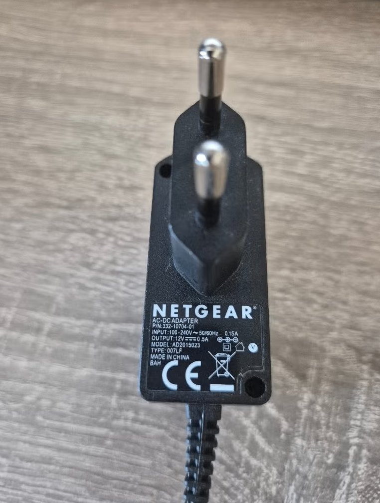 Netgear voedingsadapter 12V 0,5A – 332-10704-01, Ophalen of Verzenden, Gebruikt