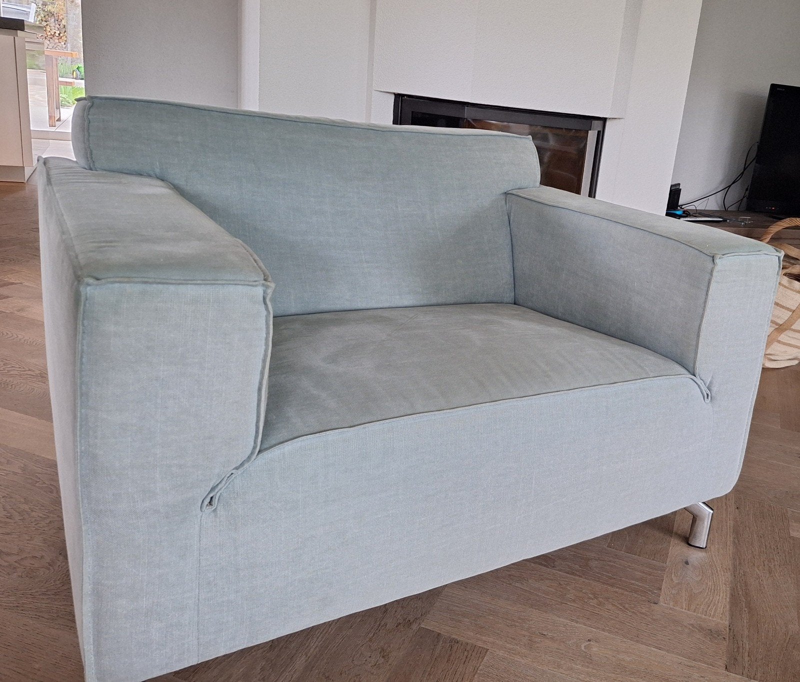 Loveseat Pronto wonen, kleur mint, Huis en Inrichting, Banken | Sofa's en Chaises Longues, Ophalen, 75 tot 100 cm, Tweepersoons