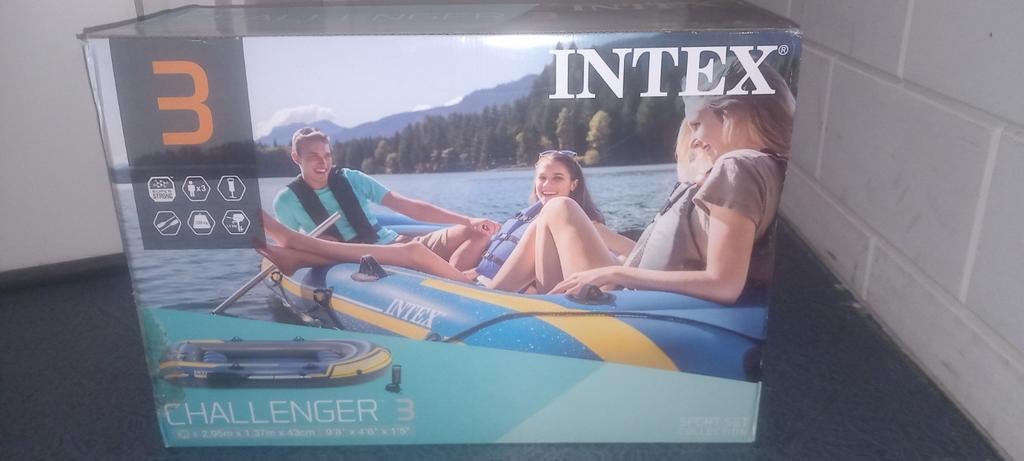 Nieuwe Intex Challenger 3 rubberboot - Ongebruikt in doos, Ophalen, Nieuw