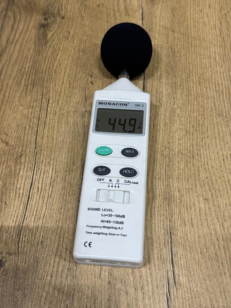 Monacor SM-2 dB Meter (001245), Ophalen of Verzenden, Gebruikt, Geluid