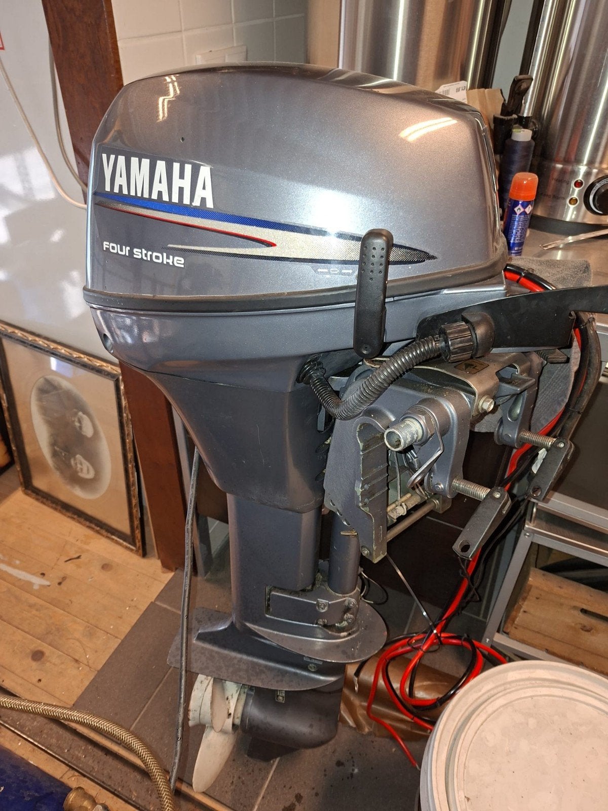Yamaha 8pk 4takt langstaart elektrisch gestart, Watersport en Boten, Buiten- en Binnenboordmotoren, Ophalen, Benzine, 5 tot 10 pk