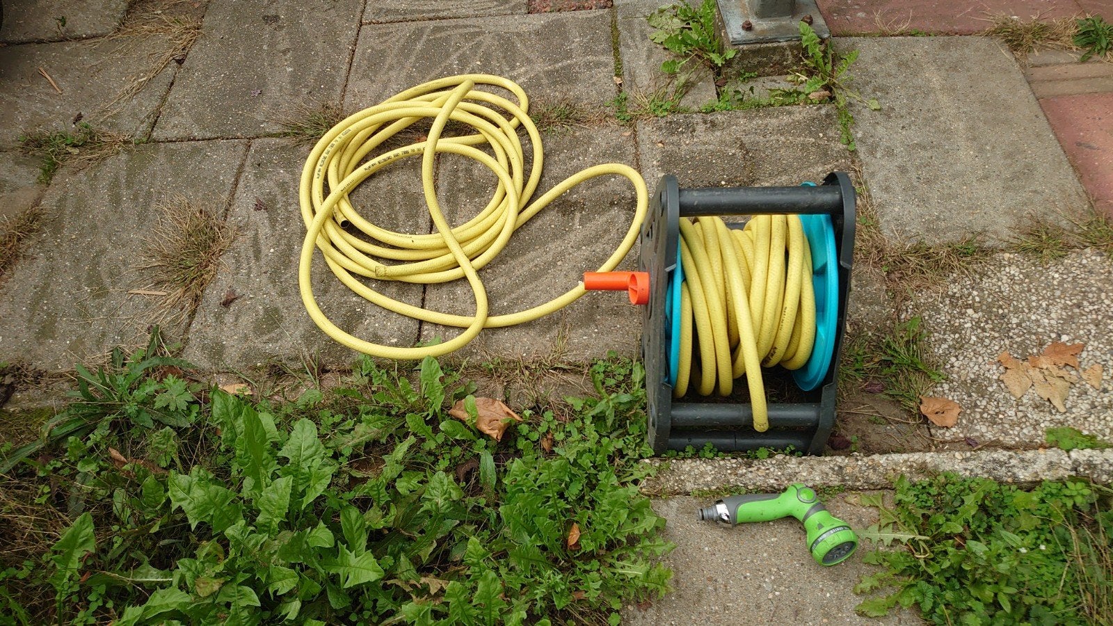 Zeker 18 meter Tricoflex tuinslang met haspel, Tuin en Terras, Ophalen of Verzenden, Zo goed als nieuw, Tuinslang