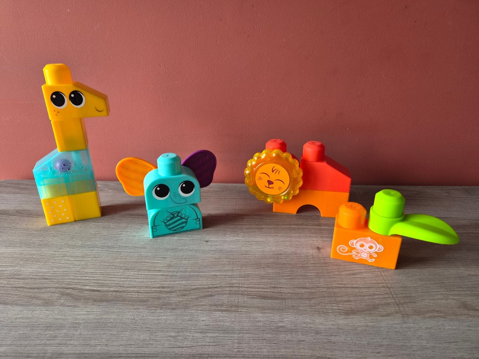 Mega Bloks Dieren Set met Rammelgeluiden, Ophalen of Verzenden, Zo goed als nieuw, Overige typen, Met geluid