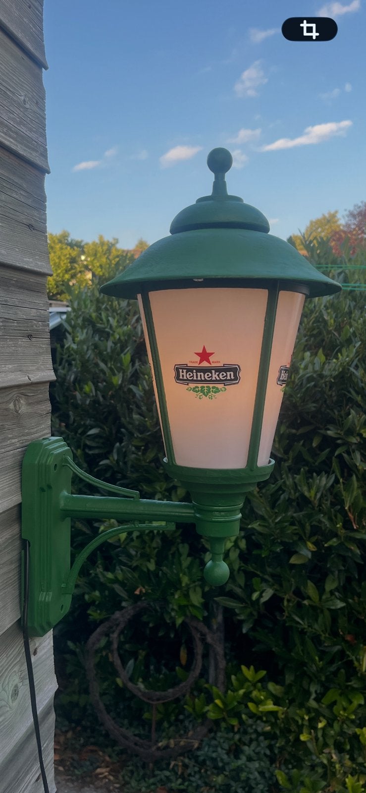 Heineken lantaarn/Heineken lamp, Verzamelen, Biermerken, Ophalen, Zo goed als nieuw, Heineken