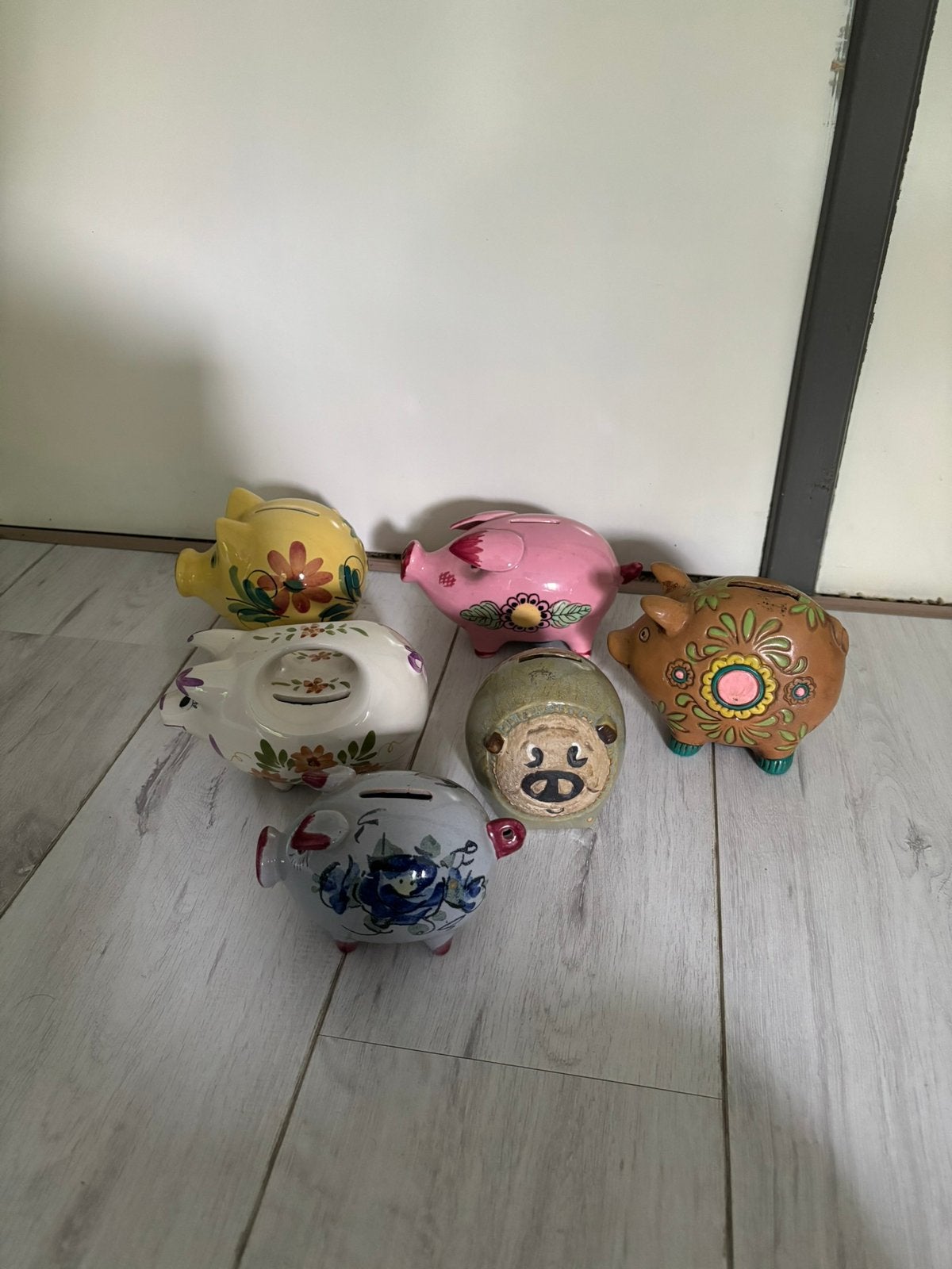 Vintage keramische spaarvarkens - jaren ‘60/‘70, Verzamelen, Ophalen of Verzenden, Zo goed als nieuw, Steen, Aardewerk of Keramiek