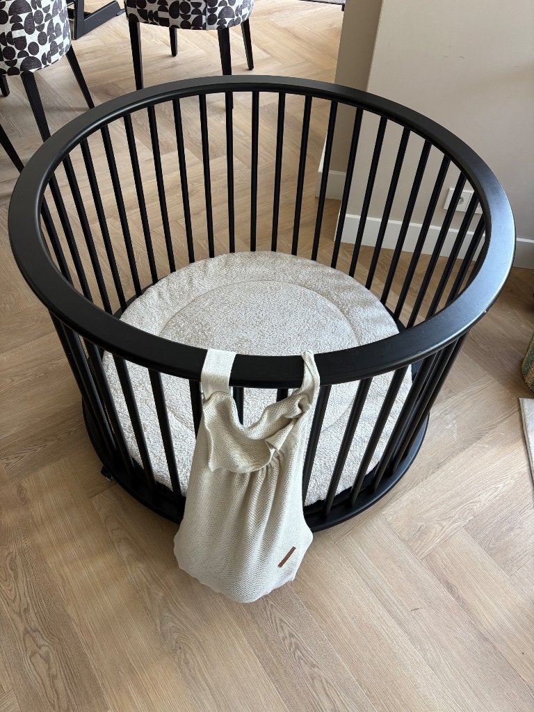 Bopita box rond zwart, Ophalen, Zo goed als nieuw, Rond, In hoogte verstelbaar