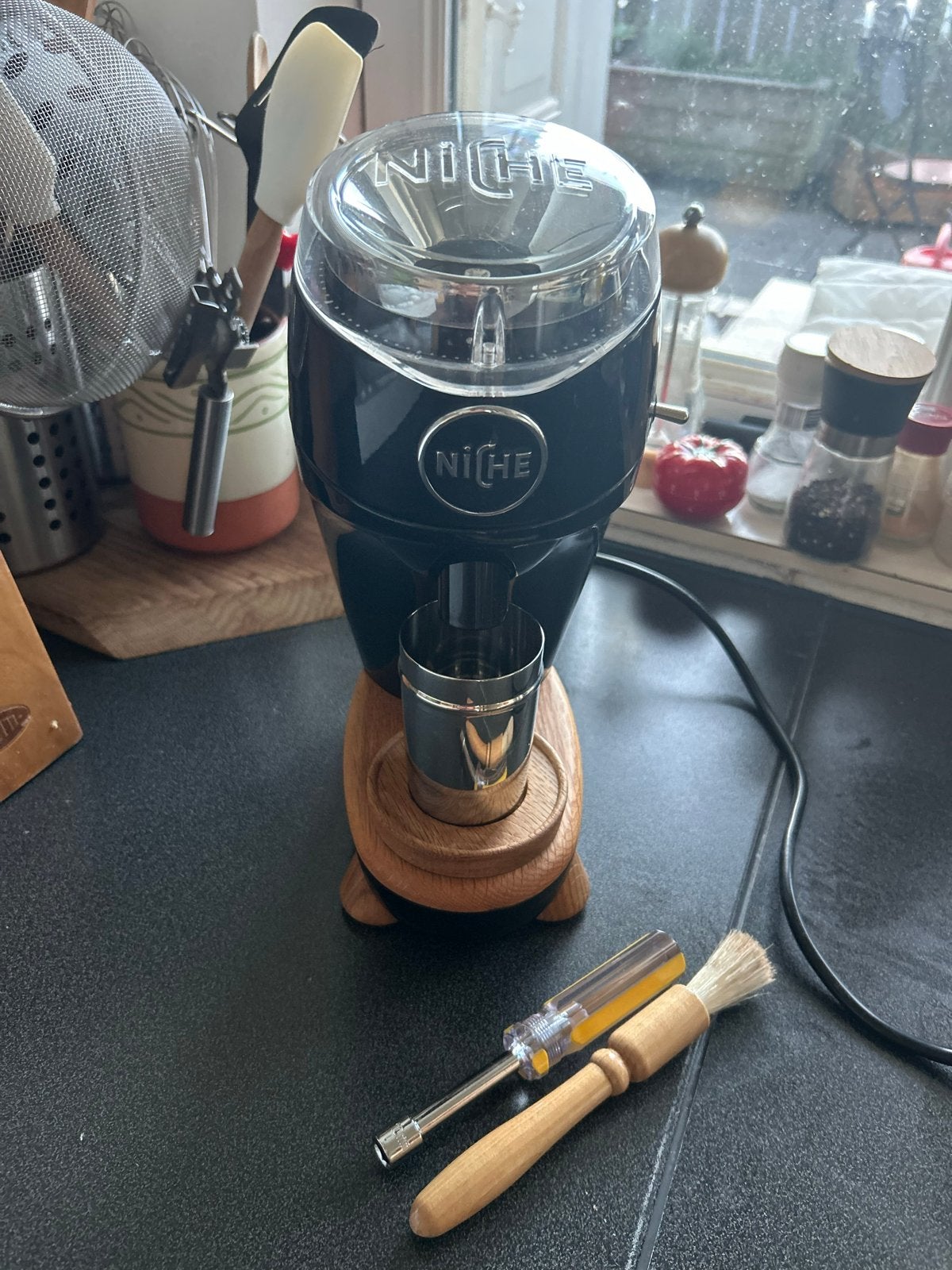 Niche Zero single dose grinder - Zwart - Zo goed als nieuw, Witgoed en Apparatuur, Koffiezetapparaten, Ophalen, Zo goed als nieuw