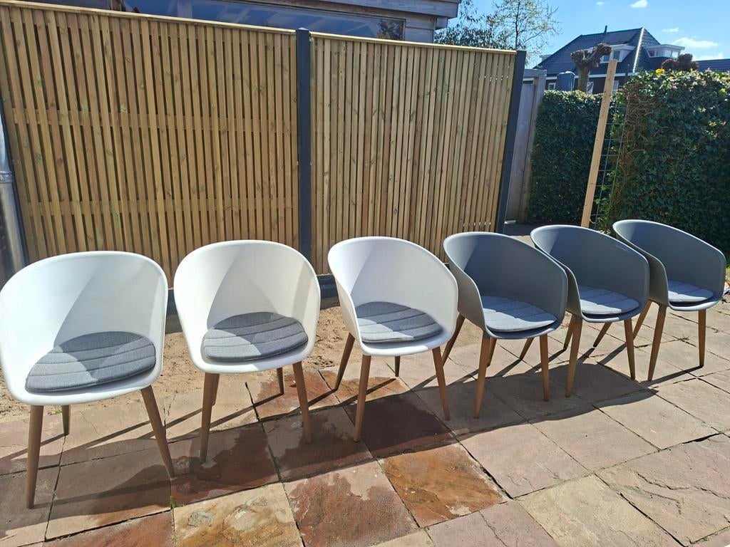 Tuinstoelen kuip 6x, Ophalen, Gebruikt, Kunststof