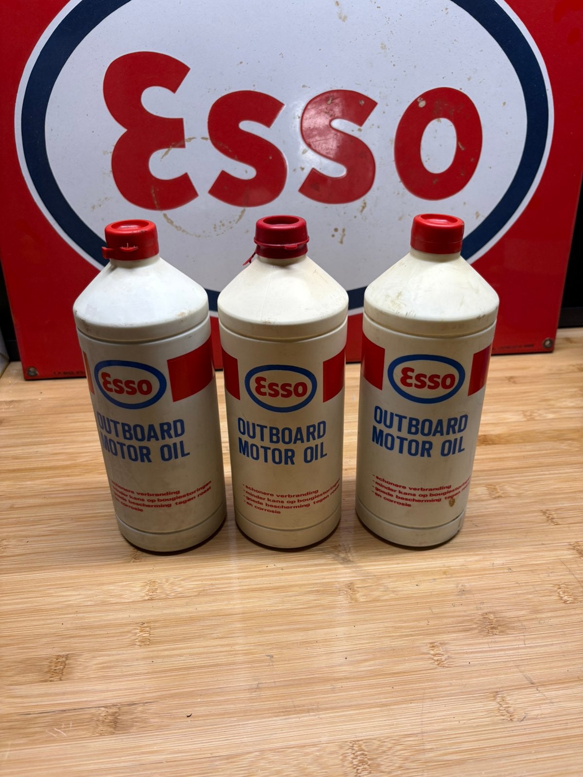 Esso Outboard motor oil, Ophalen of Verzenden, Gebruikt, Overige