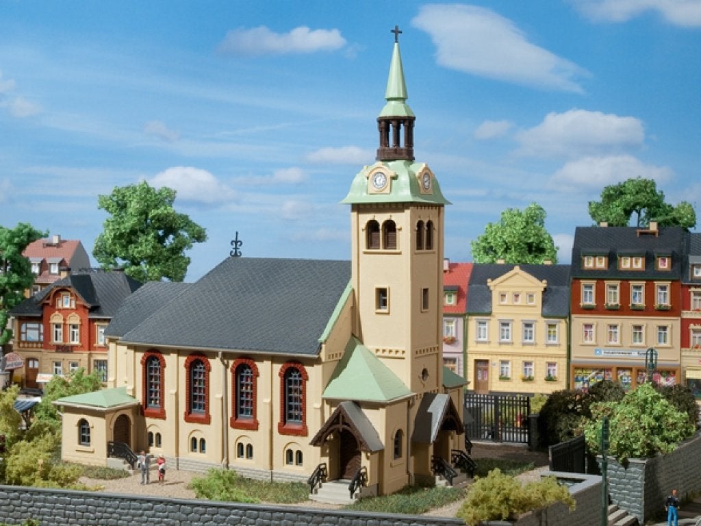 Kerk Börnichen VERO HO/TT ( Auhagen 12229 ), Overige merken, Wisselstroom, Brug, Tunnel of Gebouw, Nieuw
