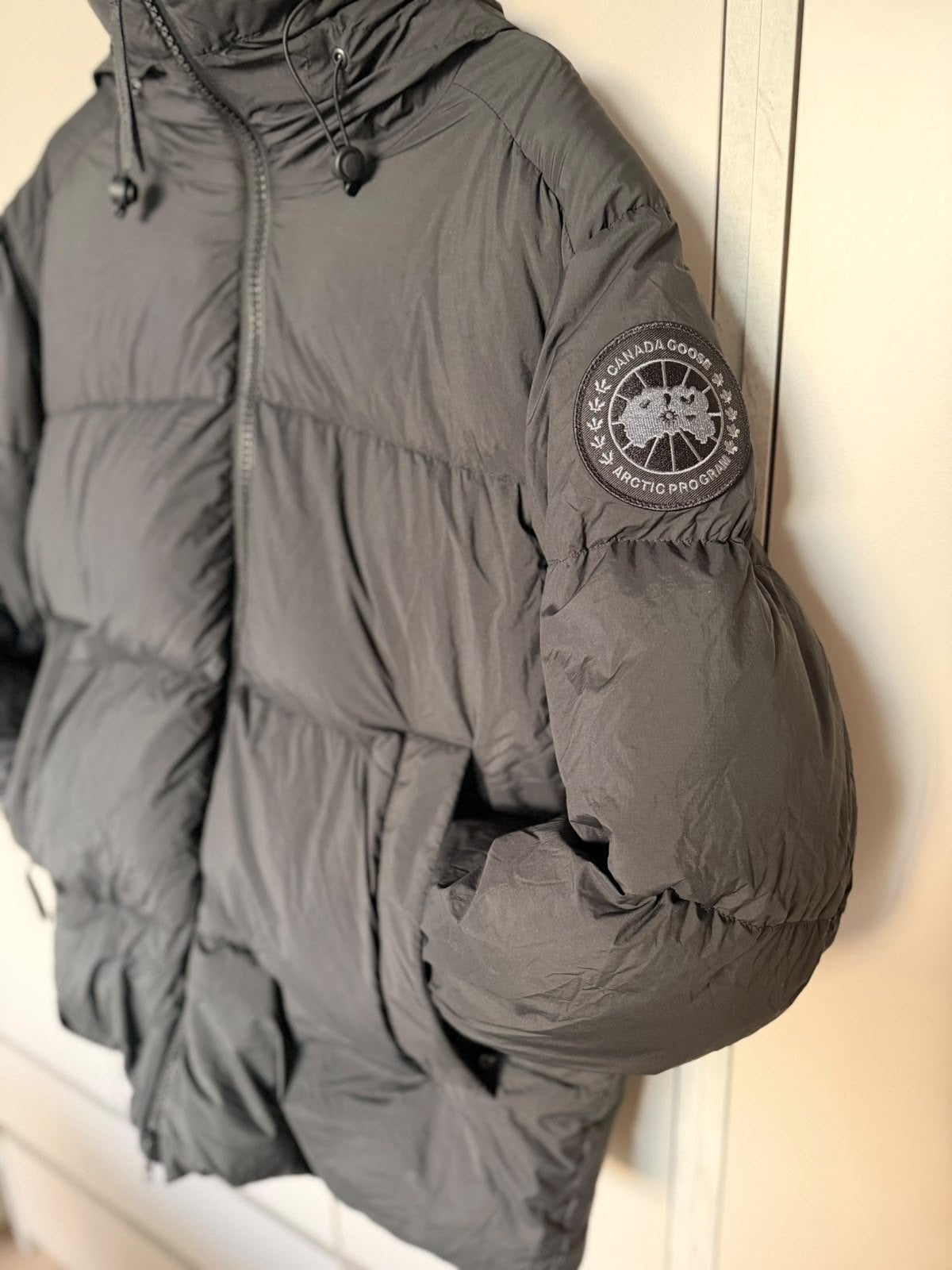 Canada Goose Puffer Jas Zwart Maat XL, Ophalen, Zo goed als nieuw, Maat 56/58 (XL), Zwart
