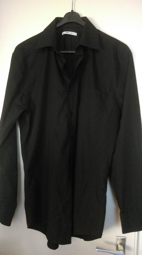 Overhemd, zwart, 39/40, Hema, Kleding | Heren, Overhemden, Hema, Zwart, Nieuw, Halswijdte 39/40 (M)