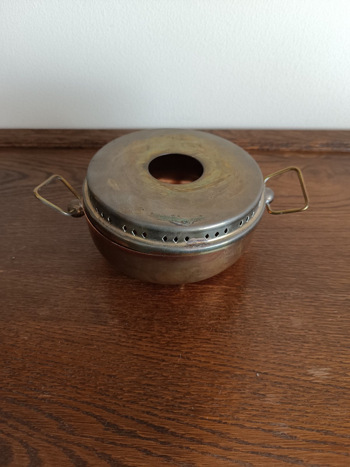 Vintage Koperen Rechaud met Theelicht, Ophalen