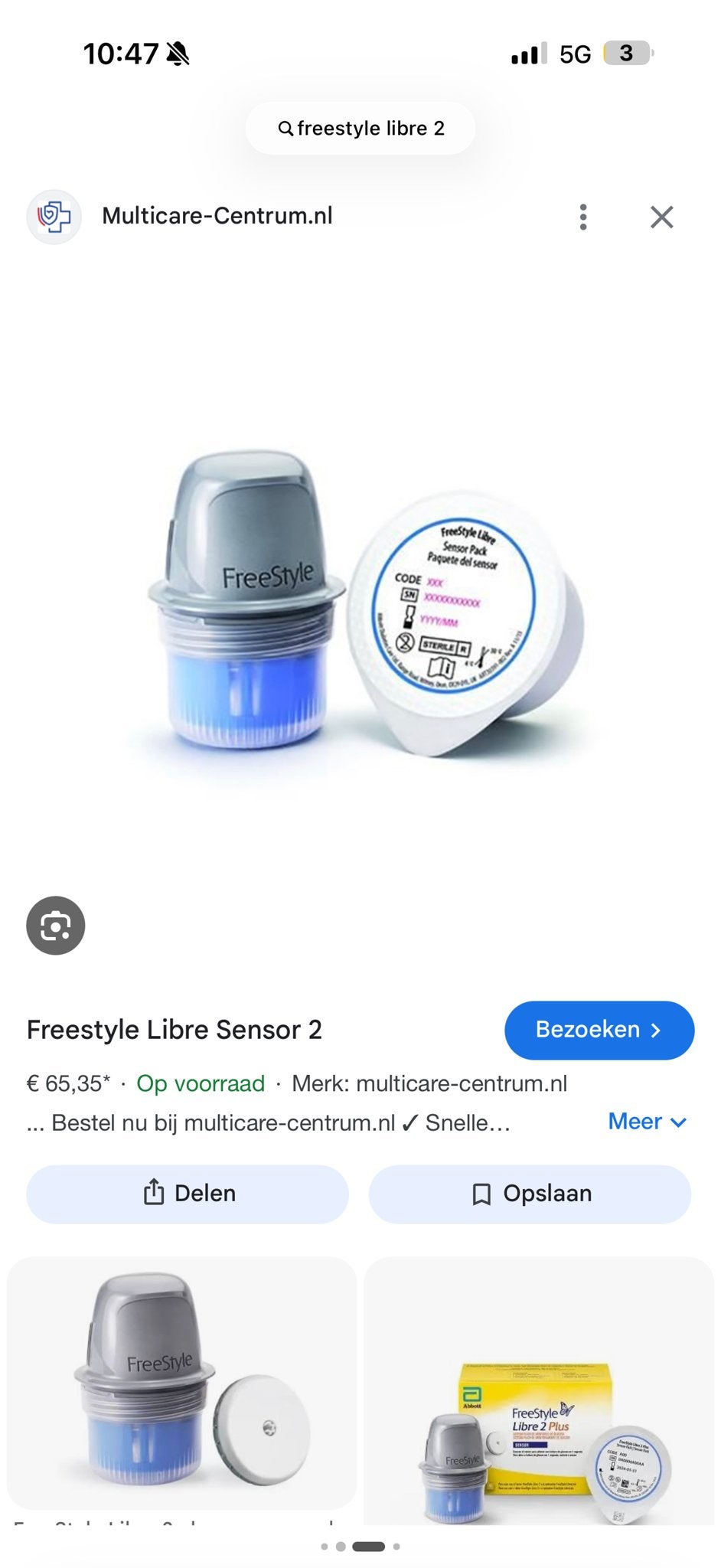 Freestyle Libre 2 Sensor - Glucosemeter 7 stuks, Ophalen of Verzenden, Nieuw, Overige typen