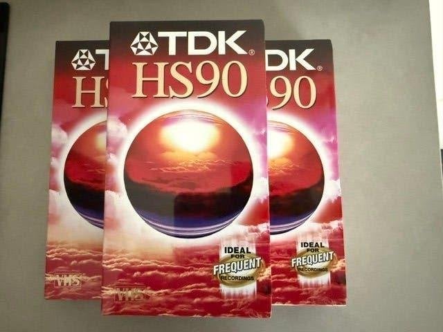 TDK HS90 VHS videobanden (3 stuks) in originele verpakking, Verzenden, Alle leeftijden, Overige genres, Nieuw in verpakking
