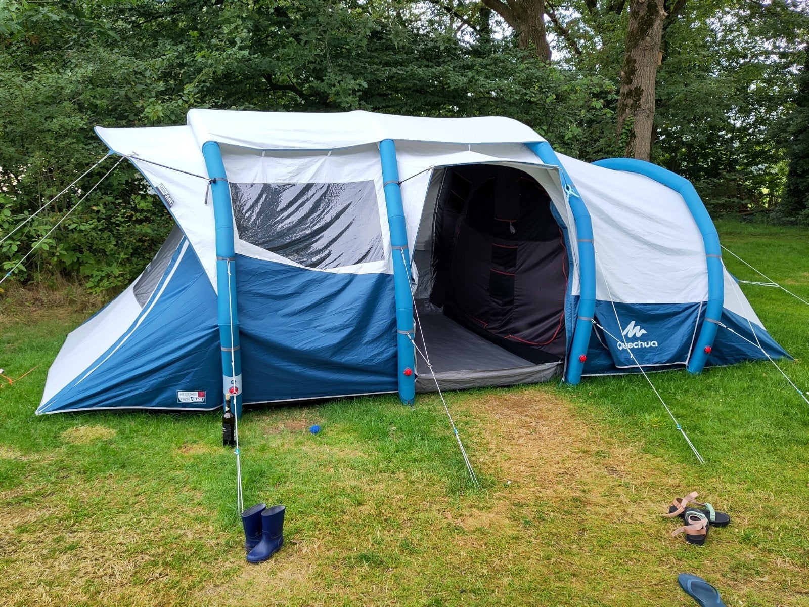Quechua Air Seconds 6.3 - 6 personen Fresh & Black, Caravans en Kamperen, Tenten, Ophalen, Gebruikt