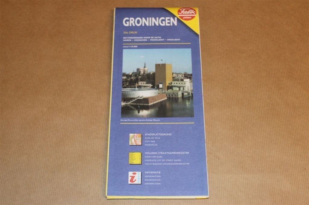 Falk Stadsplattegrond Groningen - 50e druk, Ophalen of Verzenden, 1800 tot 2000, Nederland, Landkaart
