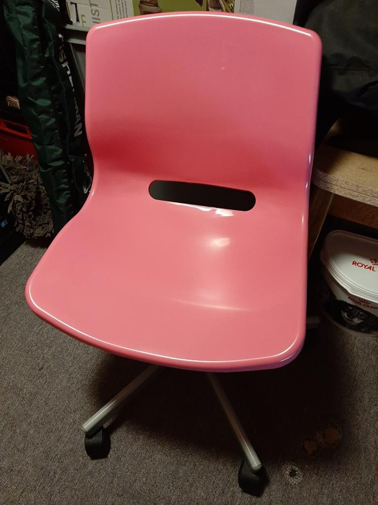 Bureaustoel roze, Ophalen, Zo goed als nieuw, Roze