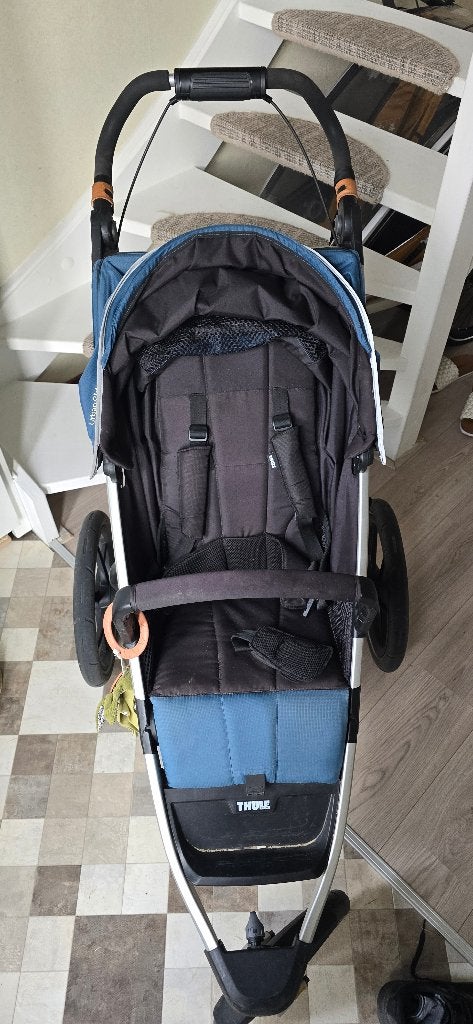 Thule Urban Glide 2 Majolica Blue + extra's, Zo goed als nieuw, Met autostoeltje, Ophalen, Kinderwagen