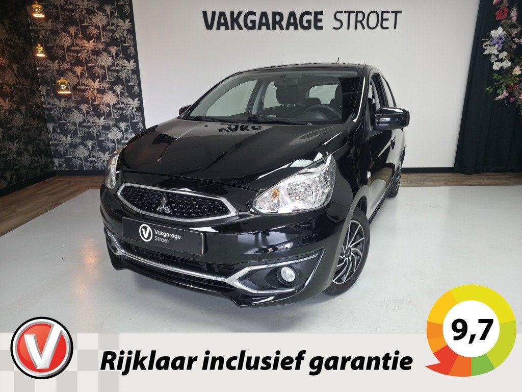 Mitsubishi Space Star 1.0 Cool+ | apple/android | airco | ja, Auto's, Stof, Gebruikt, Elektrische ramen, Zwart