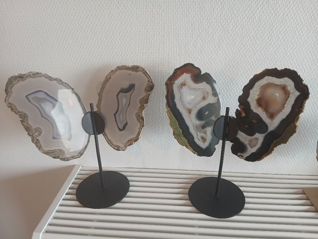 2 agaat vlinders, Ophalen, Mineraal