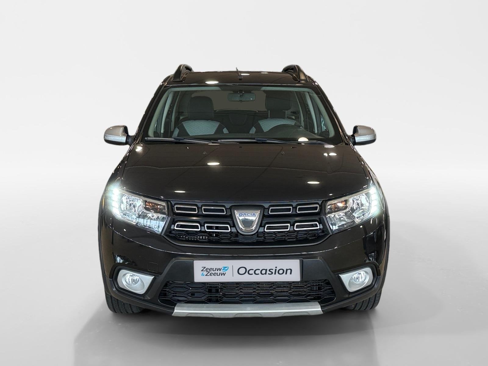 Dacia Sandero 0.9 TCe SL Stepway *Navi+Camera*Airco*Hoge ins, Auto's, Stof, Zwart, Bedrijf, Handgeschakeld
