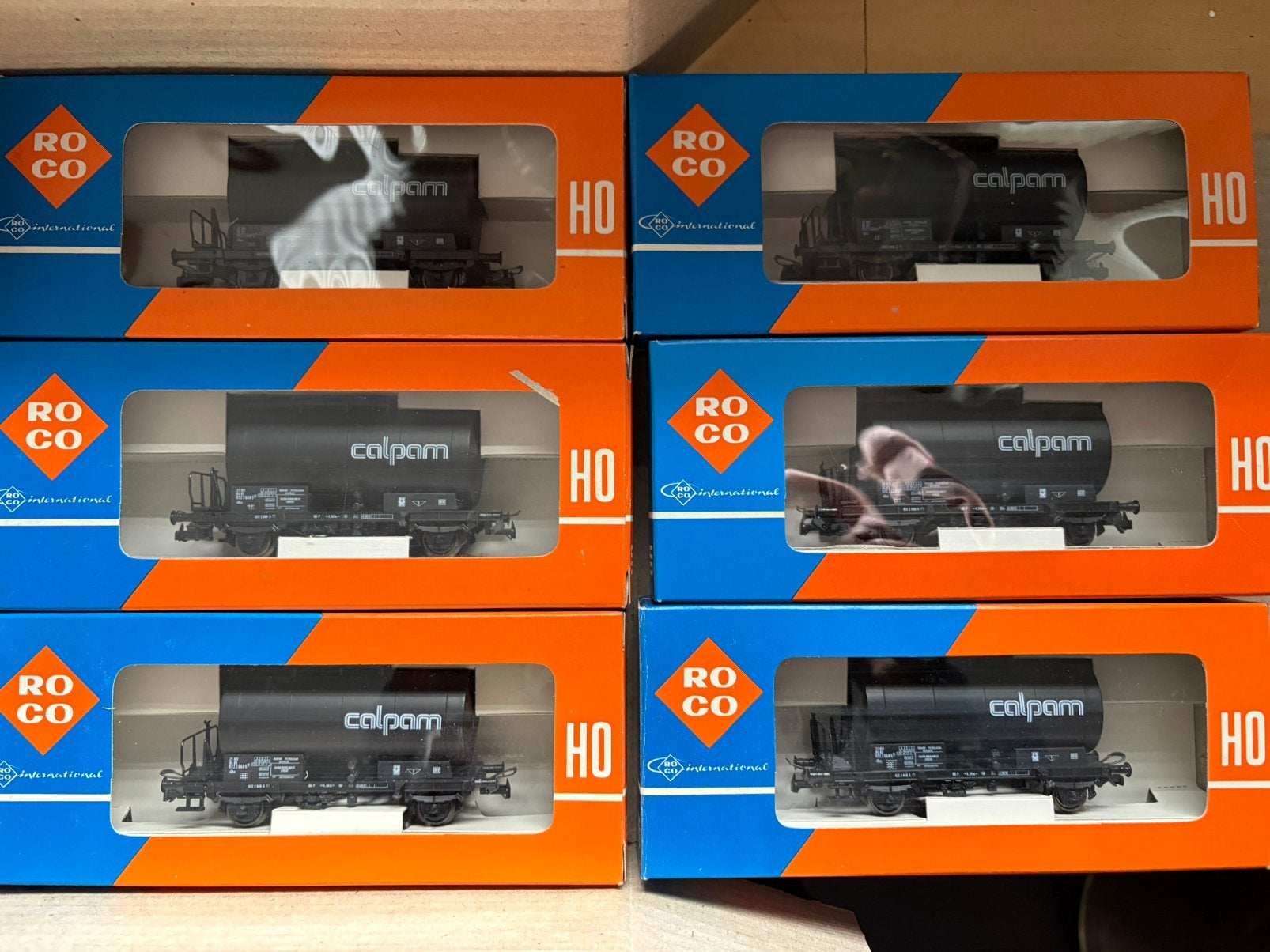 Roco NS 6x ketel wagons Calpam Chevron, Gelijkstroom, Verzenden, NS, Roco