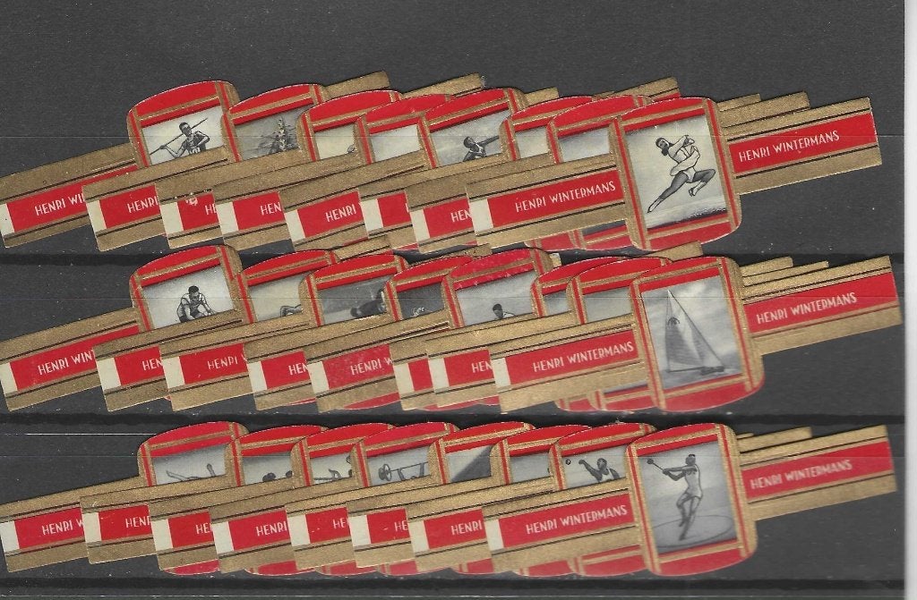 reeks 2575  olym spelen  1-24    sigarenbanden, Ophalen of Verzenden, Zo goed als nieuw, Sigarenbandjes