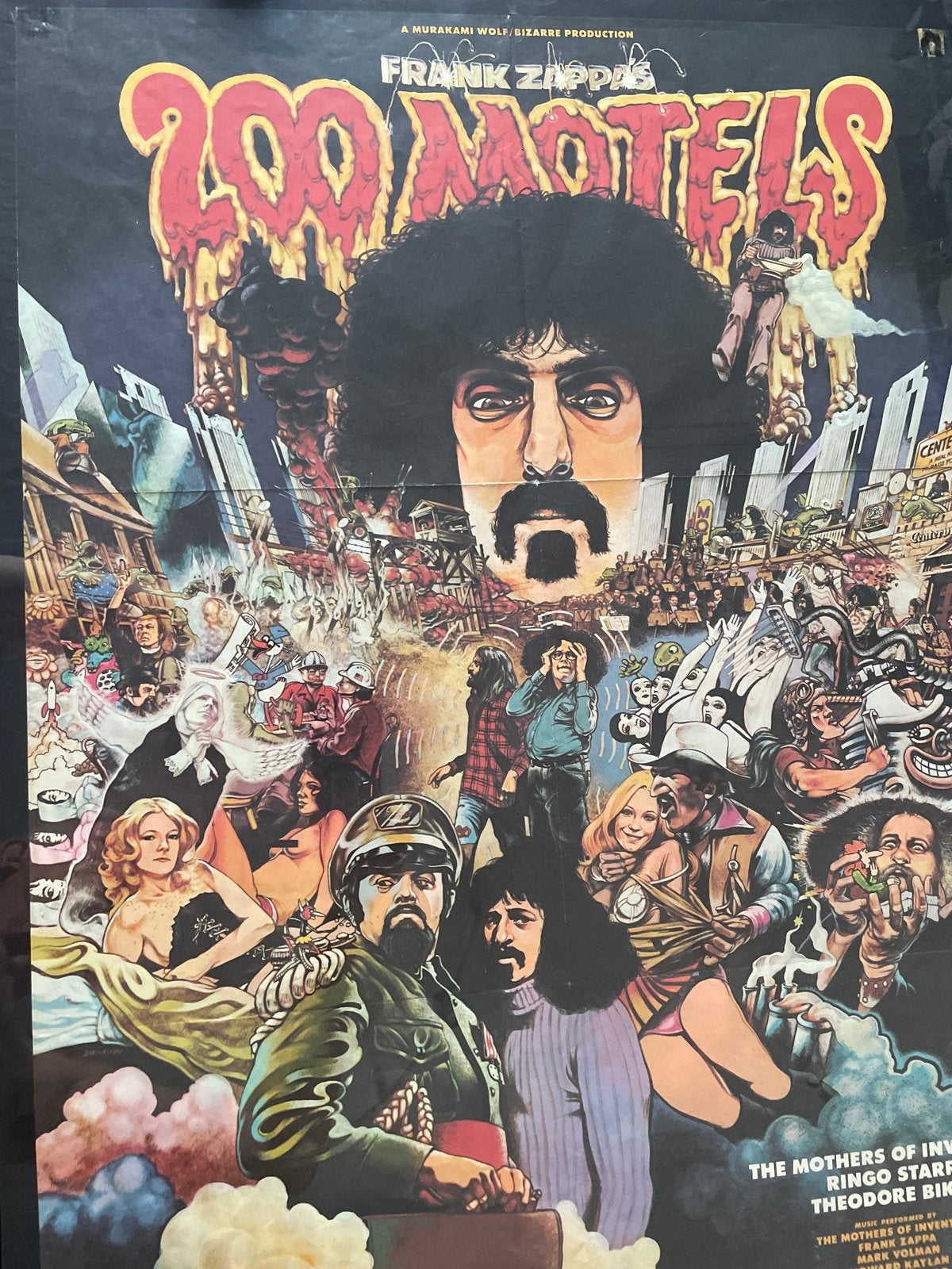 Originele Frank Zappa '200 Motels' poster ingelijst, Ophalen, Rechthoekig Staand, Met lijst, Deurposter of groter