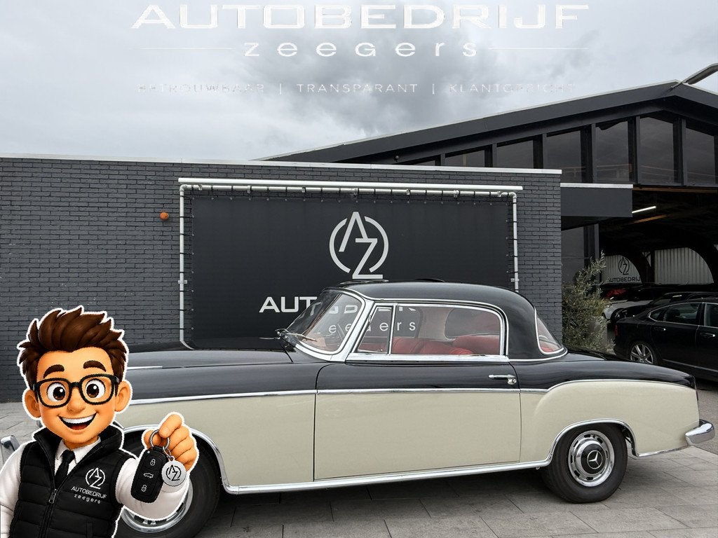 Mercedes-Benz Ponton 220 S Coupe W128 (bj 1958), Zwart, Mercedes-Benz, Bedrijf, Handgeschakeld