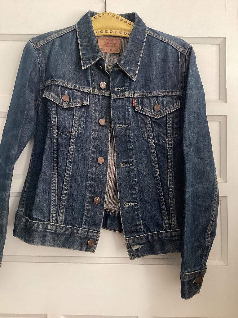 Mt S Levi’s blauw denim spijkerjasje spijkerjas, Maat 38/40 (M), Blauw, Ophalen of Verzenden, Zo goed als nieuw