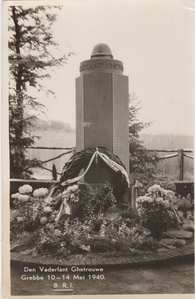 rhenen- monument, Verzamelen, Ansichtkaarten | Nederland, Ophalen of Verzenden, 1940 tot 1960, Utrecht