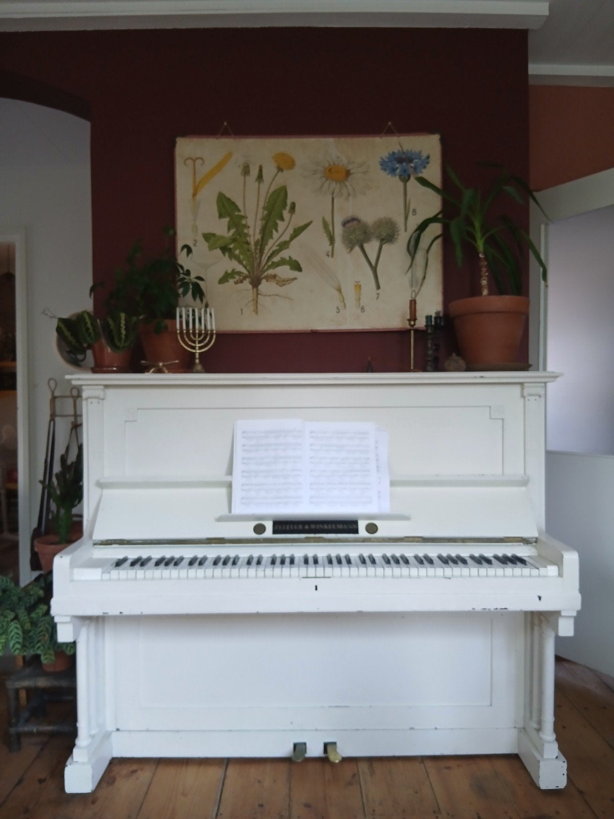 Gebruikte witte piano - Klassiek en sfeervol, Muziek en Instrumenten, Piano's, Ophalen, Gebruikt, Wit, Piano