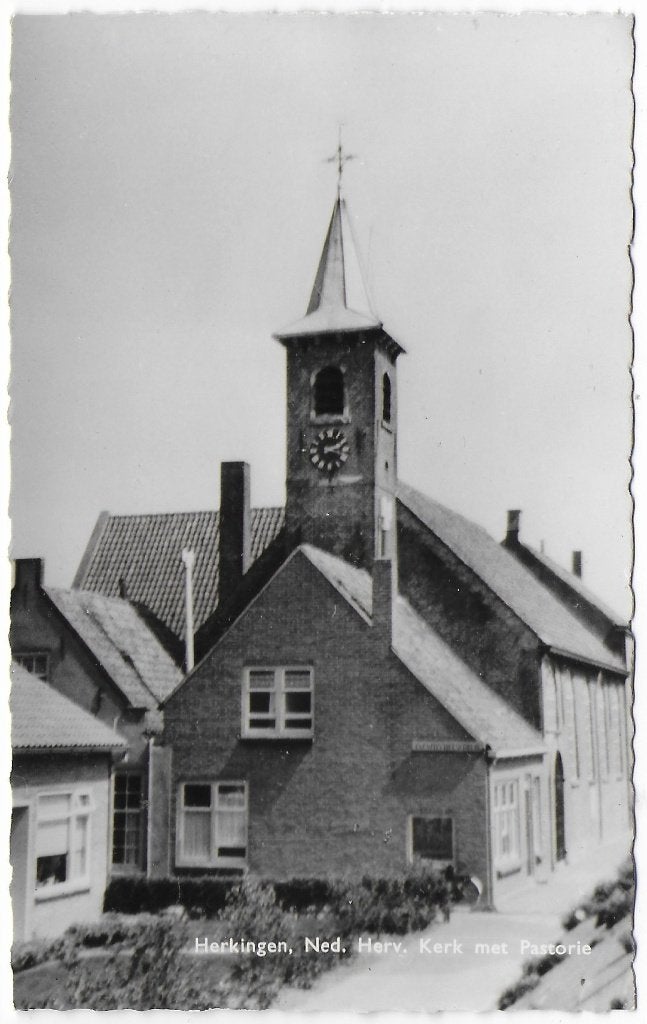 Herkingen ned herv Kerk Ongelopen Ansichtkaart (B7057, Verzamelen, Ophalen of Verzenden, 1960 tot 1980, Ongelopen