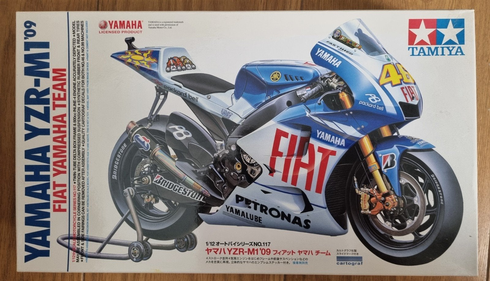 Tamiya Yamaha YZR-M1 '09 Fiat Yamaha Team modelbouwkit, Ophalen of Verzenden, Zo goed als nieuw, Tamiya, Groter dan 1:32