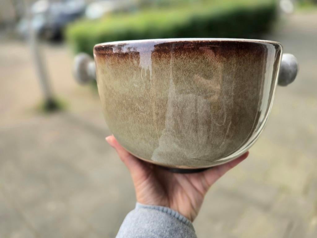 132 STUKS ZEER GROOT SERVIES!! Vintage grijs bruin jaren '50, Antiek en Kunst, Antiek | Servies compleet, Ophalen