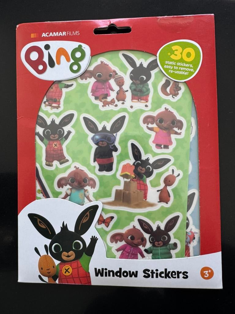 Bing raamstickers, 30 re-usable stickers NIEUW, Ophalen, Nieuw, Meerdere stickers
